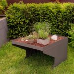 Robotic Lawn Mower Garages with Flower Beds and Plant Troughs