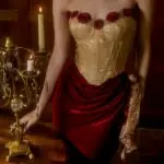 Retro romantic fishbone strapless wedding dress