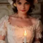 Lace fit and flare wedding dress